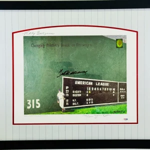 TED WILLIAMS Signed Framed Autograph Lithograph PSA/DNA LOA MLB