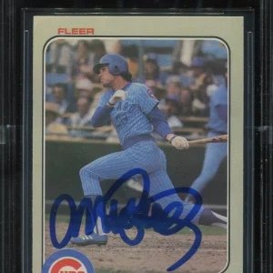 HOF RYNE SANDBERG signed autographed 1983 FLEER ROOKIE CARD RC BECKETT 10 (BAS)