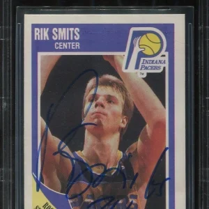 PACERS RIK SMITS signed autographed 1989 FLEER ROOKIE CARD RC BECKETT (BAS)