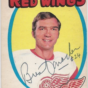 Brian Conacher Signed 1971-72 O-Pee-Chee OPC Card #138 Detroit Red Wings