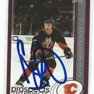Steve Montador Signed 2002/03 Topps Card