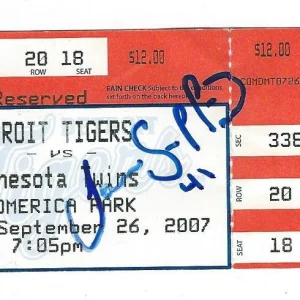 JOSE CAPELLAN SIGNED DETROIT TIGERS TICKET STUB DECEASED 2015