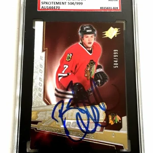 BRENT SEABROOK SIGNED 2005-06 UPPER DECK SPX ROOKIE CARD SGC AUTHENTICATED