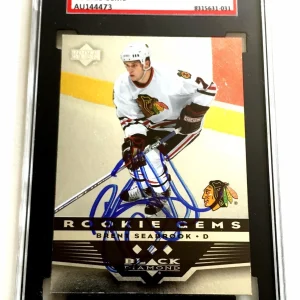 BRENT SEABROOK SIGNED 2005-06 UD BLACK DIAMOND ROOKIE CARD 151 SGC AUTHENTICATED