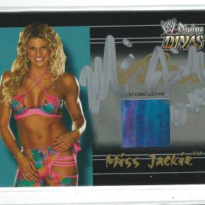Miss Jackie Signed 2003 Fleer WWE Divas With Love Event-Used Clothing Card