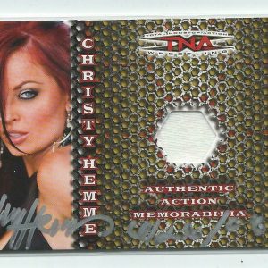 Christy Hemme Signed 2008 Tristar TNA Authentic Action Memorabilia Card #AA-CH