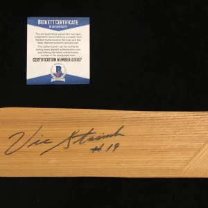 Vic Stasiuk Signed Detroit Red Wings Northland Stick Beckett COA Boston Bruins