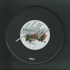 Willie Mitchell Signed Minnesota Wild Puck