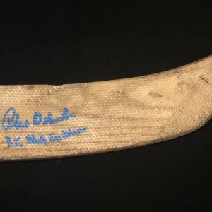 Alex Delvecchio Signed Vintage 1970s Northland Power Elite Youth Stick Red Wings