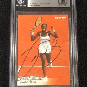 Venus Williams Signed 2003 Netpro Rookie Card #2 RC Beckett Authenticated