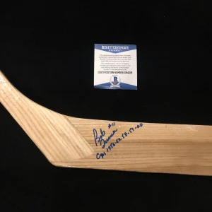 Bob Turner Signed & Inscribed Montreal Canadiens Northland Stick Beckett COA