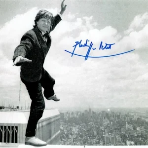 PHILIPPE PETIT signed autographed 8x10 photo HIGH-WIRE ARTIST