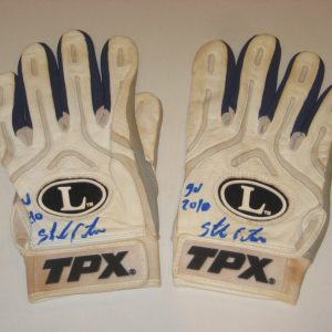 STARLIN CASTRO Signed Pair of GAME USED GLOVES with 2010 GU Inscription w/