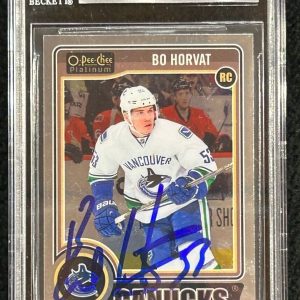 Bo Horvat Signed 2014/15 O-Pee-Chee Platinum Rookie Card #173A Beckett Certified