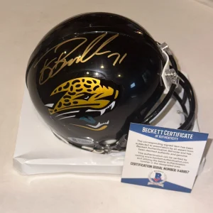 TONY BOSELLI Signed Jacksonville JAGUARS Mini-helmet w/ Beckett COA (BAS)