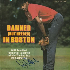 OIL CAN BOYD Signed 8/4/86 SPORTS ILLUSTRATED w/ Beckett COA (BAS)