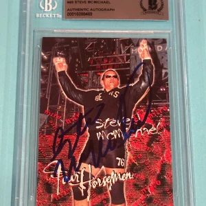 STEVE McMICHAEL Signed 1999 TOPPS WCW/NWO NITRO Card #49 Beckett Auth BAS
