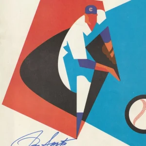 RON SANTO Signed 6/30/65 Chicago CUBS Official PROGRAM Beckett (BAS) w/ Inscrips