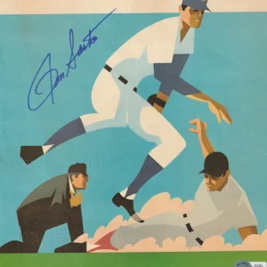 RON SANTO Signed 7/10/70 Chicago CUBS Official PROGRAM Beckett (BAS)