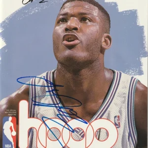 LARRY JOHNSON Signed 1994 HOOP Magazine Beckett Auth (NO Label)