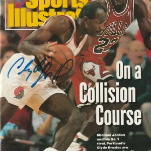 CLYDE DREXLER Signed 5/11/92 SPORTS ILLUSTRATED Beckett Auth (NO Label)