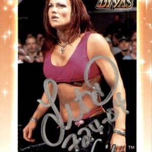 Lita Signed 2003 Fleer WWE Divine Divas Card #40