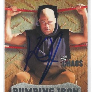 Kurt Angle Signed 2004 Fleer WWE Chaos Card #88