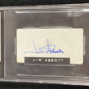 Jim Abbott Signed Cut Autograph Beckett Certified New York Yankees