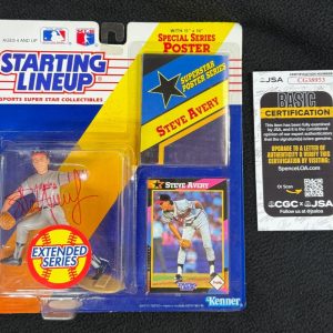 Steve Avery Signed Atlanta Braves 1992 Starting Lineup Figure JSA COA