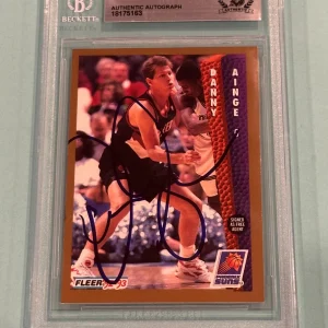 DANNY AINGE Signed 1992-93 FLEER Card #177 Beckett (BAS)