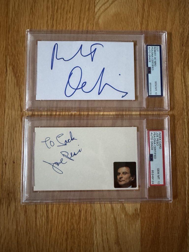 Robert Deniro Joe Pesci SIGNED AUTOGRAPHED Slabs Goodfellas Casino PSA 10 Gem