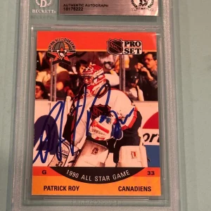 PATRICK ROY Signed 1990-91 PRO SET Card #359 Beckett BAS