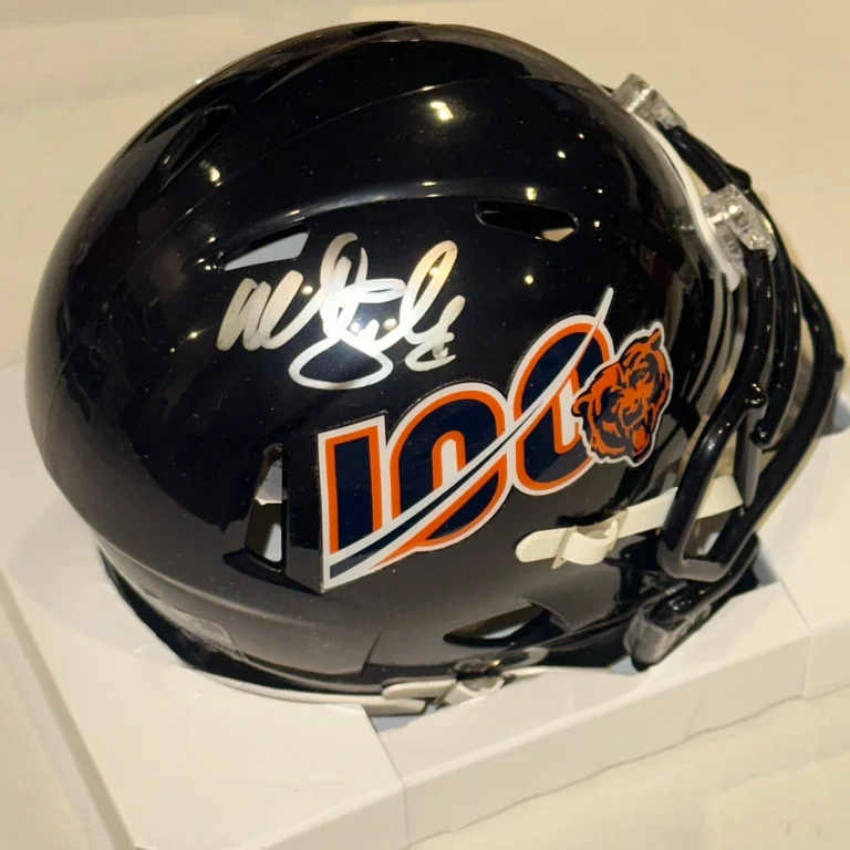 MATT SUHEY Signed Chicago BEARS 100th Anniversary Mini-helmet JSA