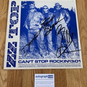 Billy Gibbons Hill Beard Autographed Signed ZZ Top Can’t Stop Rocking’ Album BAS