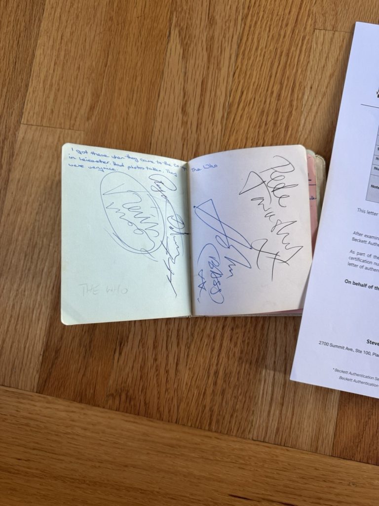Rare Townshend Daltrey Moon Entwistle The Who Signed Autograph Album Beckett