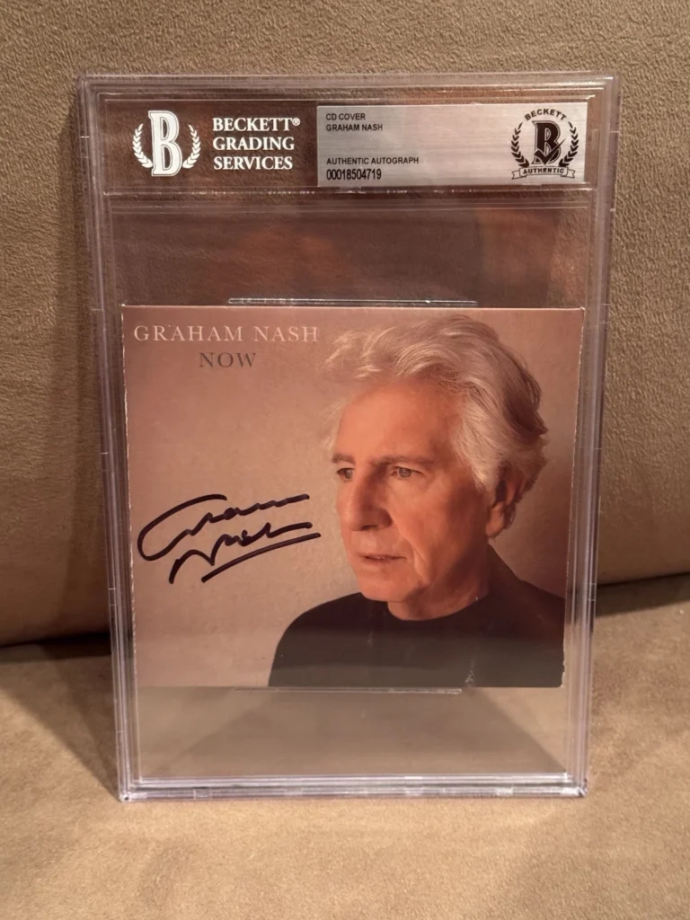 Graham Nash Signed Autographed Now CD Booklet Beckett Slabbed