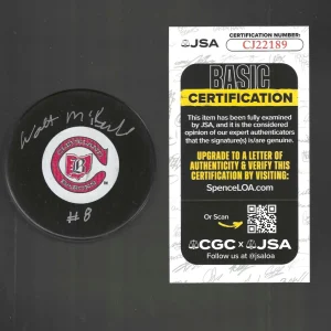 Walt McKechnie Signed Cleveland Barons Puck JSA COA