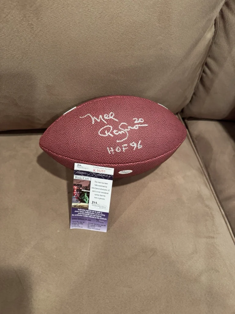 Mel Renfro Signed Full Size Football With HoF Inscription JSA, Dallas Cowboys