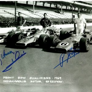 BOBBY UNSER, MARIO ANDRETTI and A.J. FOYT signed autographed INDY 500 8x10 photo