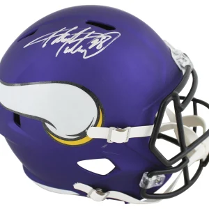 Vikings Adrian Peterson Authentic Signed Full Size Speed Rep Helmet BAS Witness