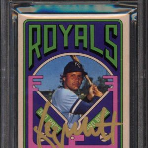 Royals George Brett Authentic Signed 2020 Topps Project 2020 #75 Card BAS Slab