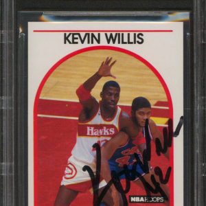 Hawks Kevin Willis Authentic Signed 1989 Hoops #98 Card Autographed BAS Slabbed