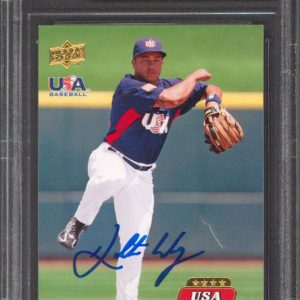 Brewers Kolten Wong Signed 09 UD Signature USA Star Prospect USA41 Card BAS Slab