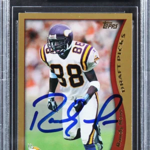 Vikings Randy Moss Authentic Signed 1998 Topps #352 Rookie Card BAS Slabbed