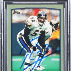 Ravens Ray Lewis Authentic Signed 1999 Topps #137 Card Auto 10! BAS Slabbed