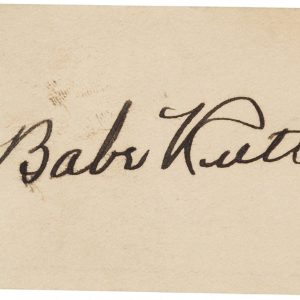 Yankees Babe Ruth Authentic Signed 1.5x3 Cut Signature Autographed BAS & PSA