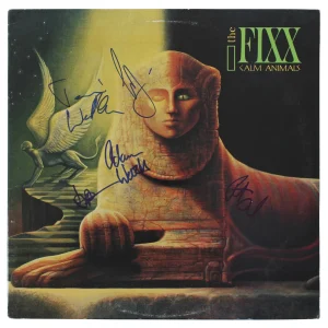 The Fixx (5) Curnin, Woods, Greenall, West-Oram &  Brown Signed Album Cover BAS