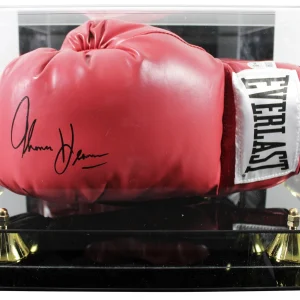 Tommy Hearns Authentic Signed Red Left Hand Everlast Glove W/ Case BAS Witnessed