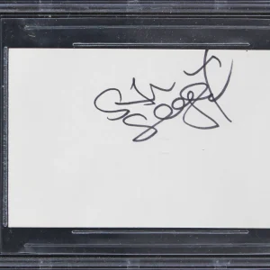 Steven Seagal Under Siege Authentic Signed 3x5 Index Card w/ Black Sig BAS Slab