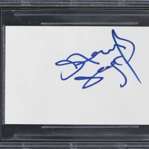 Steven Seagal Under Siege Authentic Signed 3x5 Index Card w/ Blue Sig BAS Slab